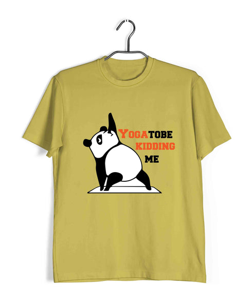 YogaPuns Fitness Wordplay Yoga PANDA YOU GOTTA TO BE KIDDING ME YOGA PUN Custom Printed Graphic Design T-Shirt for Women